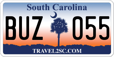 SC license plate BUZ055