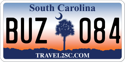 SC license plate BUZ084