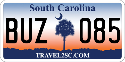 SC license plate BUZ085
