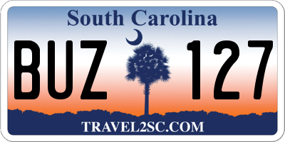SC license plate BUZ127