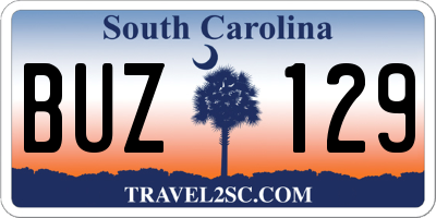 SC license plate BUZ129