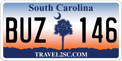 SC license plate BUZ146
