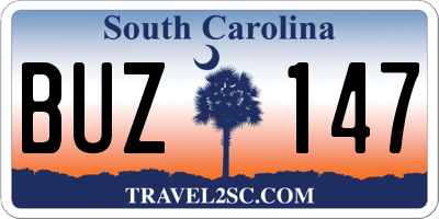 SC license plate BUZ147
