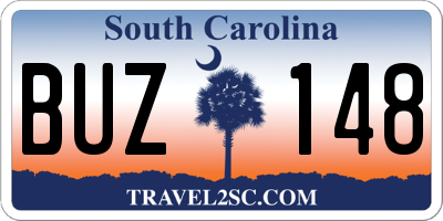 SC license plate BUZ148