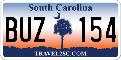 SC license plate BUZ154