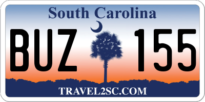 SC license plate BUZ155