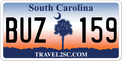 SC license plate BUZ159