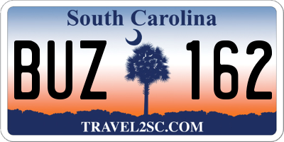 SC license plate BUZ162