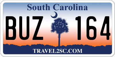 SC license plate BUZ164