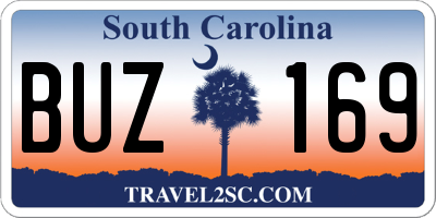 SC license plate BUZ169