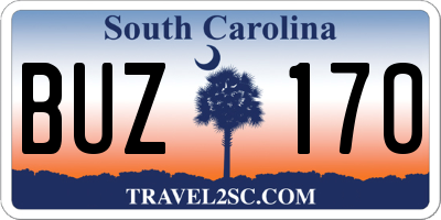 SC license plate BUZ170