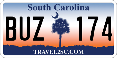 SC license plate BUZ174