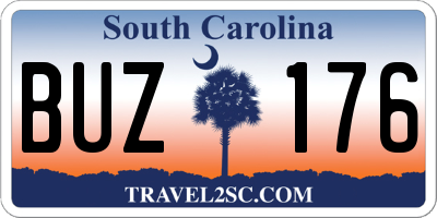 SC license plate BUZ176
