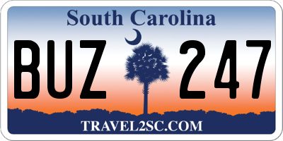 SC license plate BUZ247