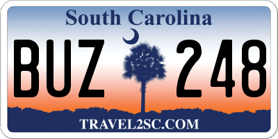 SC license plate BUZ248