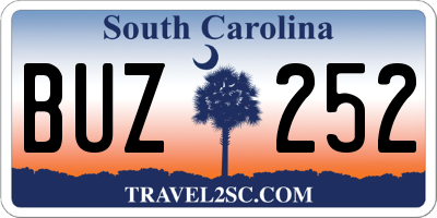 SC license plate BUZ252
