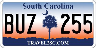 SC license plate BUZ255