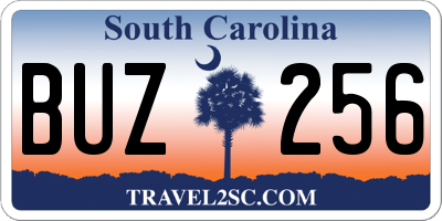 SC license plate BUZ256