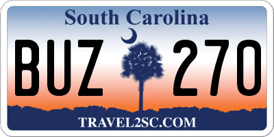 SC license plate BUZ270