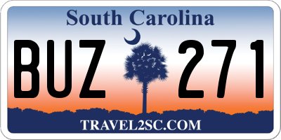 SC license plate BUZ271