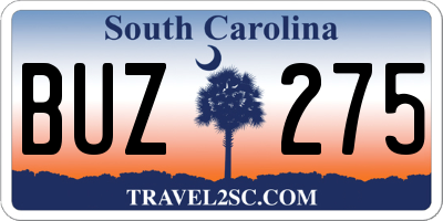 SC license plate BUZ275