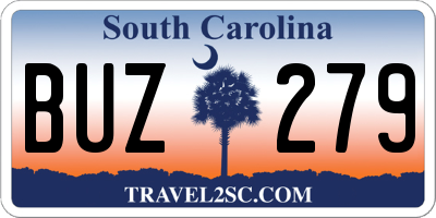 SC license plate BUZ279