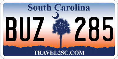 SC license plate BUZ285