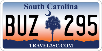 SC license plate BUZ295
