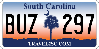 SC license plate BUZ297