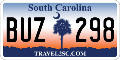 SC license plate BUZ298
