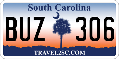 SC license plate BUZ306