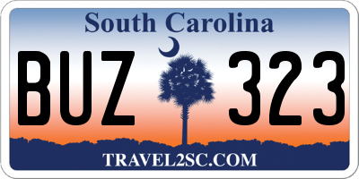 SC license plate BUZ323