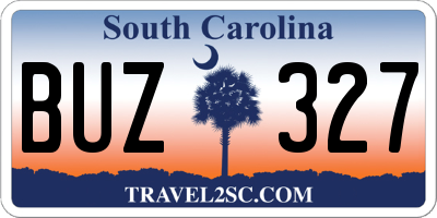 SC license plate BUZ327