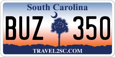 SC license plate BUZ350