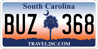 SC license plate BUZ368
