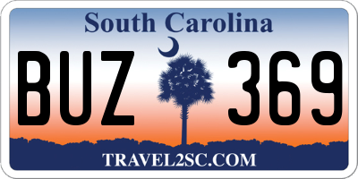 SC license plate BUZ369