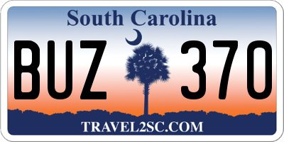 SC license plate BUZ370