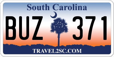 SC license plate BUZ371