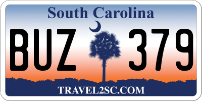 SC license plate BUZ379