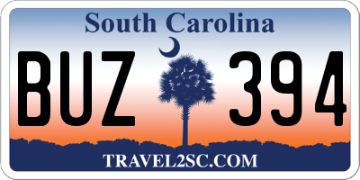 SC license plate BUZ394