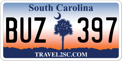 SC license plate BUZ397