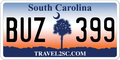 SC license plate BUZ399
