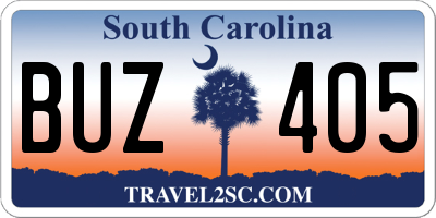 SC license plate BUZ405