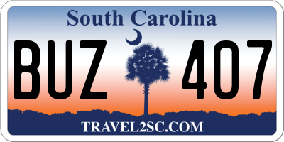 SC license plate BUZ407