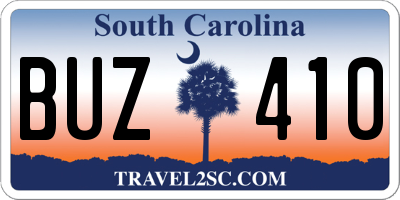 SC license plate BUZ410