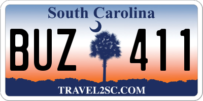 SC license plate BUZ411