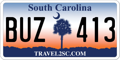 SC license plate BUZ413