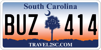 SC license plate BUZ414