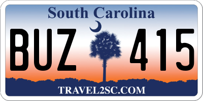 SC license plate BUZ415