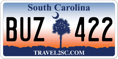 SC license plate BUZ422